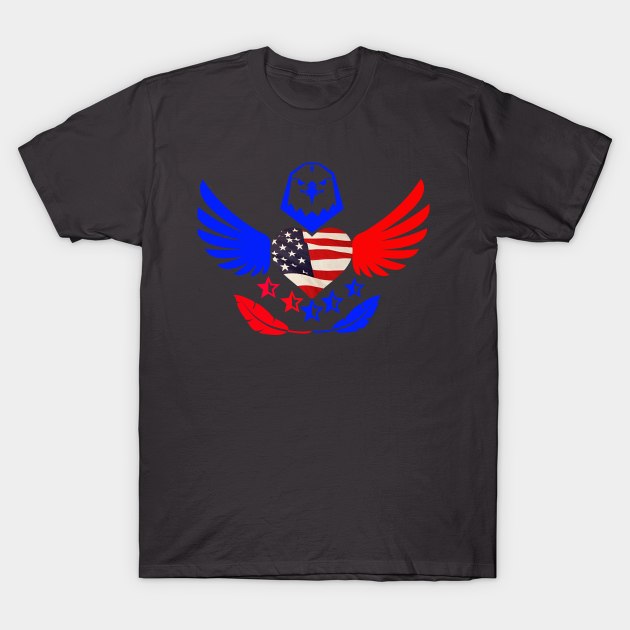 Freedom Hawk Heart T-Shirt by Your dream shirt